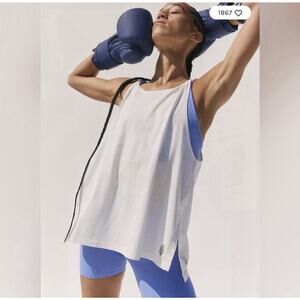 Free People Women's FP Movement Renewal Tank Top White Tunic Athleisure Small V4